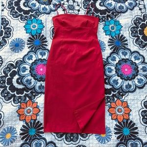 ❤️ Red bodycon midi dress